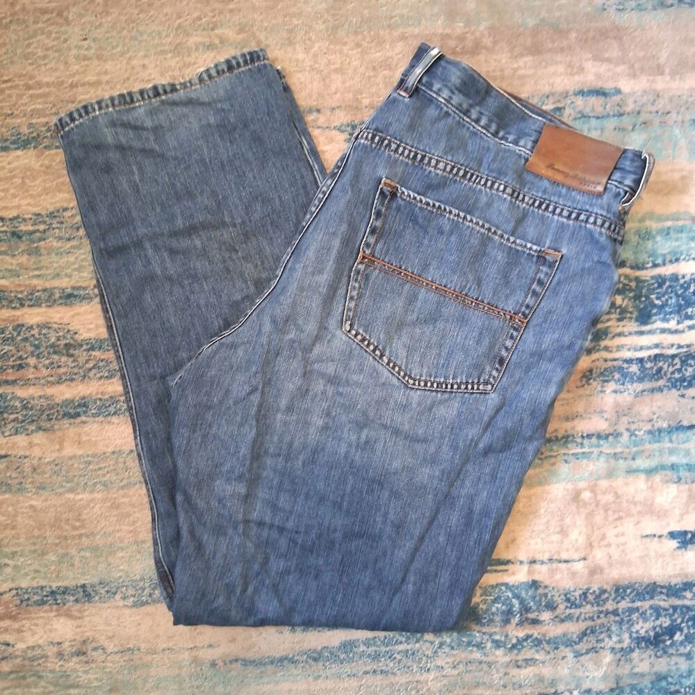 Tommy Bahama Mens Jeans Classic Fit Blue 40x32  Medium Wash Cotton Lyocell